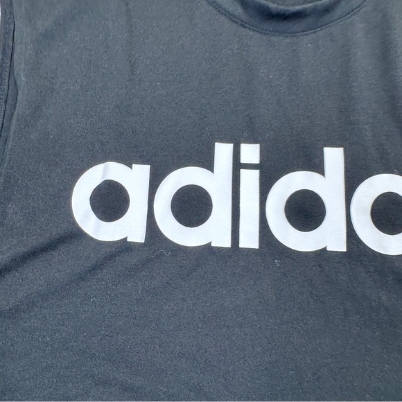 NEW Adidas Black Sleeveless Tank Top with White Logo Womens Size XL D56038 - Picture 5 of 16